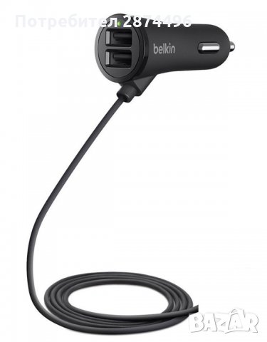 Micro USB зарядно за автомобил BELKIN с 2 USB порта, снимка 3 - Аксесоари и консумативи - 30909545
