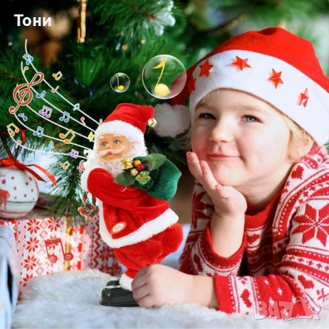 Танцуващ Дядо Коледа с музика и светлини – празнично настроение у дома, снимка 5 - Декорация за дома - 52252126