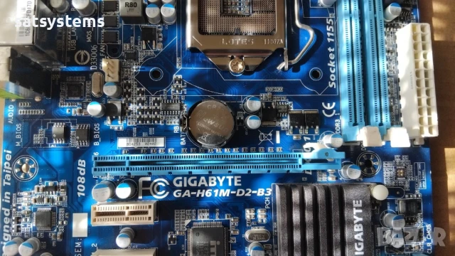 Дънна платка Gigabyte GA-H61M-D2-B3 Socket LGA1155, снимка 4 - Дънни платки - 50912592