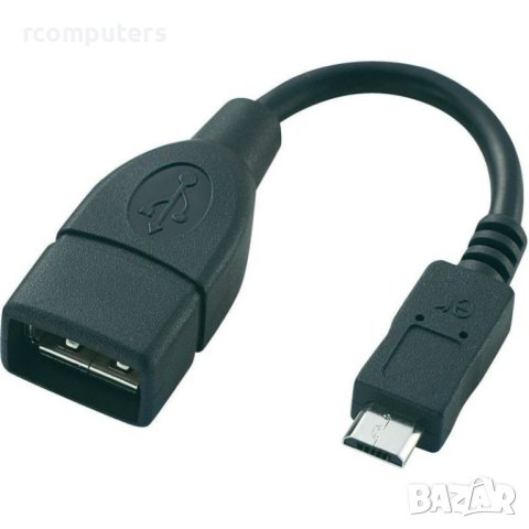 Преходник Micro USB M - USB F - Micro USB OTG