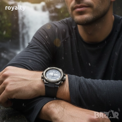 Спортен аналогово-дигитален мъжки часовник с подсветка, аларма и водоустойчив корпус, снимка 2 - Мъжки - 52122020