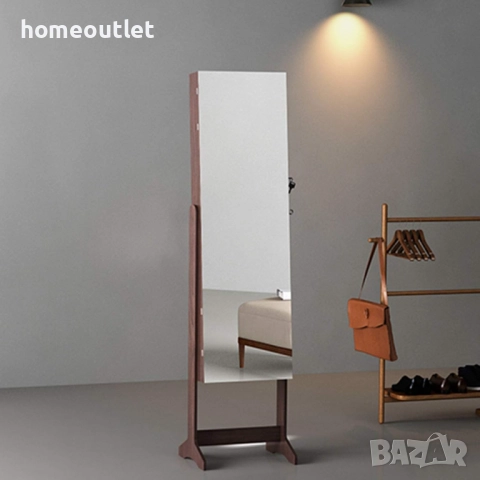 ПРОМОЦИЯ Органайзер за бижута и козметика с вградено огледало и заключващ механизъм QHX-003-DE, снимка 2 - Шкафове - 52824804