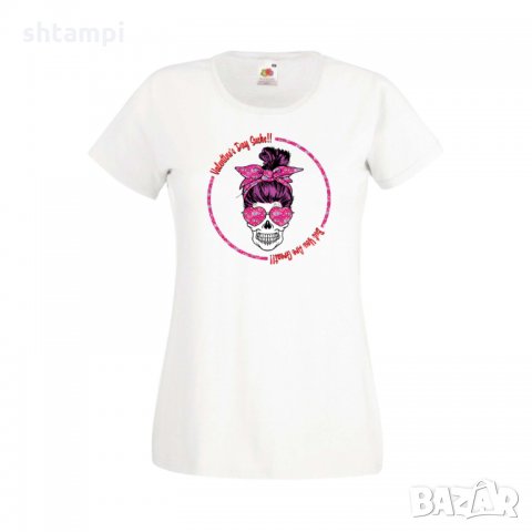 Дамска тениска Свети Валентин Skull Valentine's 8