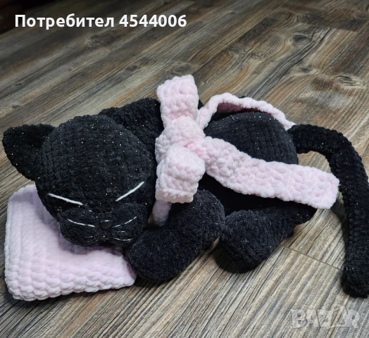 Черна котка, снимка 3 - Плюшени играчки - 51230848