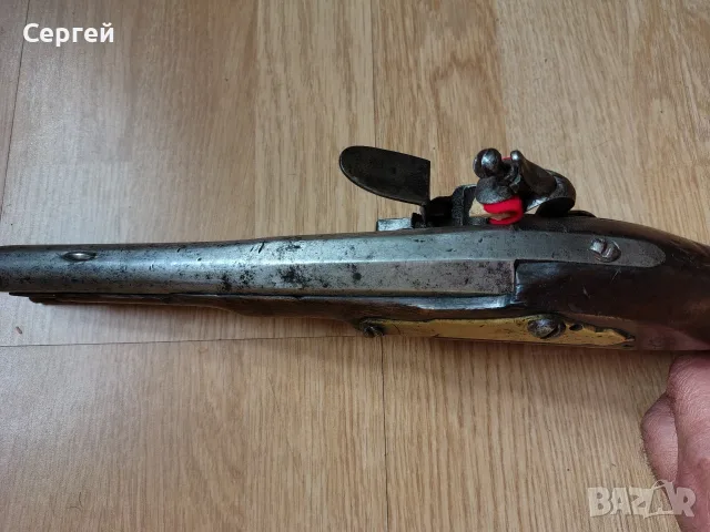 Френски армейски кремъчен пистолет, снимка 3 - Антикварни и старинни предмети - 56164941