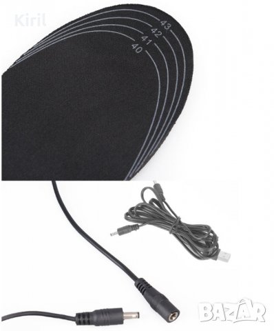   Електрически отопляеми стелки за обувки и  крака USB, снимка 6 - Екипировка - 31935337