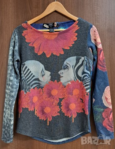 DESIGUAL Дамска блуза с дълъг ръкав-размер S/M, снимка 2 - Блузи с дълъг ръкав и пуловери - 42261057
