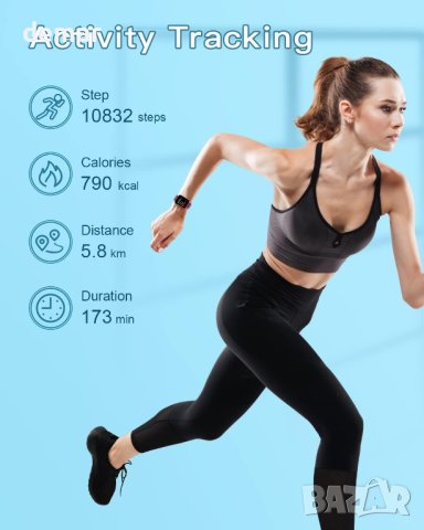 Смарт часовник ZOSKVEE, 1,69 инчов HD сензорен екран, лилав, снимка 3 - Смарт гривни - 42825575