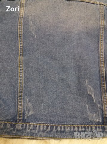 Светлосиньо дамско дънково БОМБЪР яке, снимка 9 - Якета - 40367314