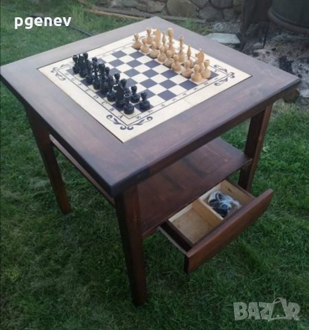 Маса с шахматна дъска, снимка 7 - Маси - 22901337