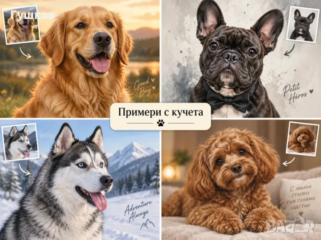 Портрет на домашен любимец по снимка - персонализиран подарък, снимка 2 - Други услуги - 56075821