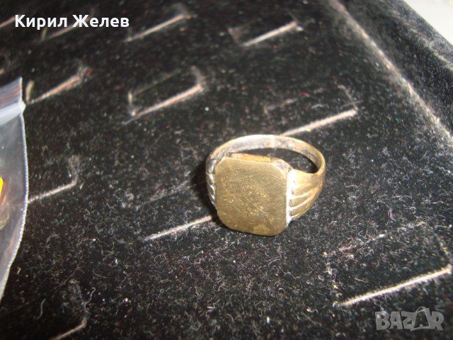СТАРИНЕН ПОСРЕБРЕН РЕТРО БРОНЗОВ ПРЪСТЕН МАЙСТОРСКА ИЗРАБОТКА 18639, снимка 6 - Пръстени - 32169970