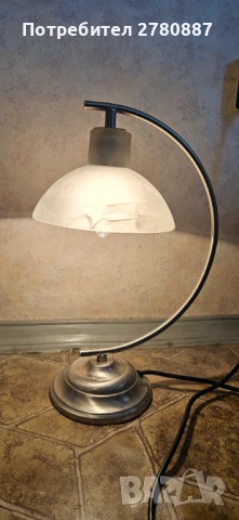 Елегантна Сива настолна нощна лампа – 41см 