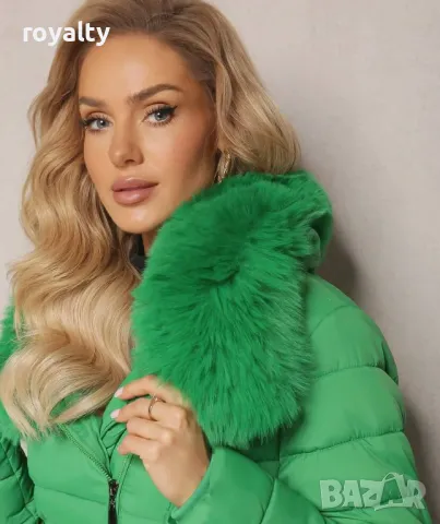 Топло зимно яке със силиконова вата и подвижен пух на качулка и ръкави , снимка 4 - Якета - 49208113