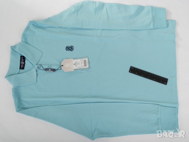 Памучна дамска блуза в светлосиньо Jimmy Sanders - L, снимка 5 - Блузи с дълъг ръкав и пуловери - 42893109