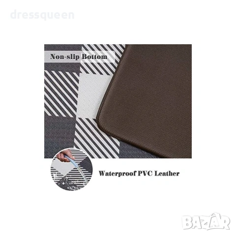 4574 Сет 2бр. Водоустойчиви килимчета за кухня с противоплъзгащо покритие, снимка 2 - Пътеки - 53902169