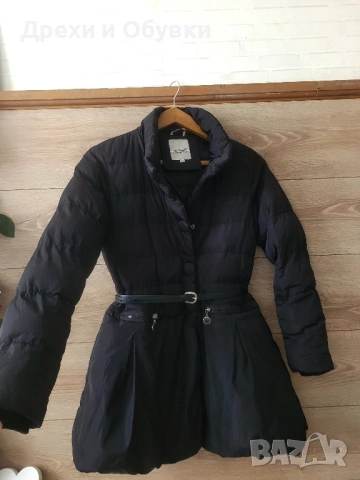 Черно зимно яке , снимка 2 - Якета - 52466597