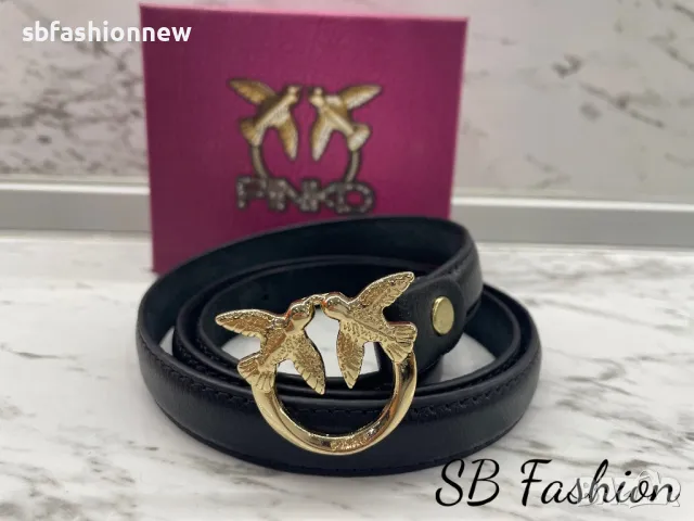 Тънак колан Pinko естествена кожа, снимка 2 - Колани - 50041008