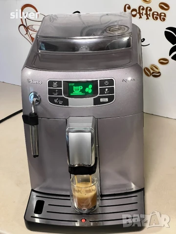 Кафемашина кафе автомат Saeco intelia с гаранция, снимка 4 - Кафемашини - 51412725