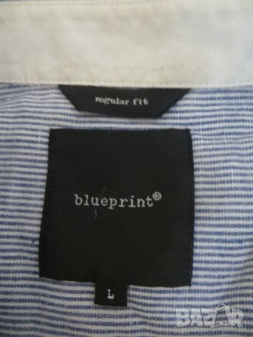 Мъжка риза с къс ръкав от лен Blueprint, снимка 4 - Ризи - 25933982