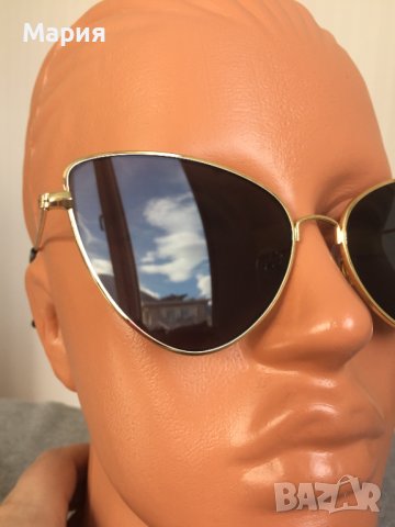 Нови Дамски Слънчеви Очила Модерни Златни Черни Огледални Котешка Форма, снимка 12 - Слънчеви и диоптрични очила - 44446608