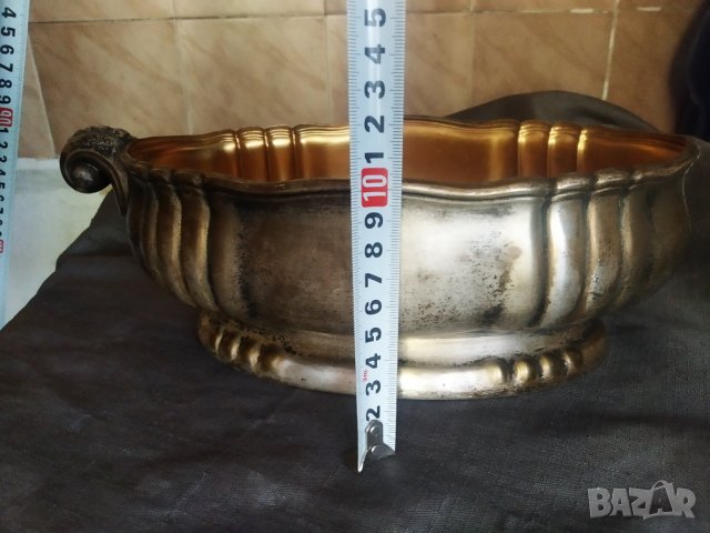 стара посребрена купа,фруктиера арт деко, снимка 2 - Антикварни и старинни предмети - 34250873
