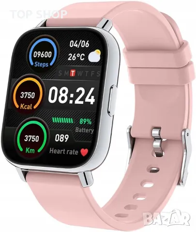 Смарт часовник Glory Fit Smart Watches- розов, снимка 4 - Смарт гривни - 49249539