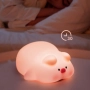 Мека гумена нощна лампа прасенце Pig LED Night Light – нежна светлина, която стопля сърцето, снимка 2