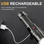 Акумулаторен CREE LED фенер с USB зареждане, ZOOM функция, снимка 3