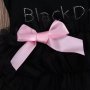 Бебешко памучно боди със сатенена панделка Малка черна рокля, снимка 3