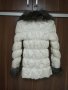 Дамско бяло яке с пухкава яка и ръкави С/М, снимка 6
