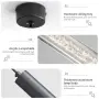 Смарт/LED полилей за таван с 3 нива 3000/4500/6500K, 2 бр, снимка 5