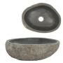vidaXL Мивка от речен камък, овална, 29-38 см(SKU:146212, снимка 1 - Мивки - 44567786