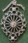 Сребърен медальон - филигран, снимка 5