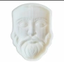 Скулптура лице с брада маска силиконов молд форма фондан шоколад гипс декор, снимка 3