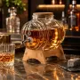 Стъклено буре с кранче 3L и дървена стойка – Стилно сервиране на напитки, идеален подарък, снимка 1