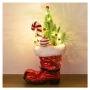 Коледна настолна декорация с LED светлини, Червен ботуш, снимка 1