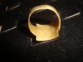 ВИНТИДЖ РЕТРО СТИЛ БРОНЗОВ МАСИВЕН КРАСИВ ПРЪСТЕН с ПОЗЛАТА 19197, снимка 8