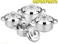 Комплект 4 тенджери с метален капак stainless steel, снимка 3