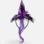 Halloween диадема с шапка на вещица и лилава коса - 14cm, снимка 1