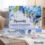 Комплект за рисуване по номера Сини цветя, Орхидея, Figured'Art, 40 х 50 см, снимка 2