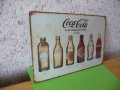 Метална табела Кока Кола Coca Cola бутилки 1899-1957 история, снимка 2