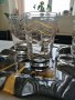 Комплект чаши и поднос от муранско стъкло , снимка 2