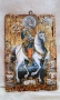 Реплика на икона Свети Мина на кон със светци 30/20 см - УНИКАТ, декупаж, 110 лв, снимка 2