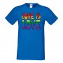  Мъжка тениска Love is Love 1 multicolor Прайд,Празник.Повод,Изненада, снимка 2