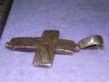 СТАР ОРНАМЕНТИРАН НАГРЪДЕН СРЕБЪРЕН КРЪСТ ОКСИДИРАНО СРЕБРО 925 с НУЖДА от ЛЕКА РЕСТАВРАЦИЯ 18723, снимка 15