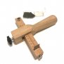 Дървен инструмент за рязане на кожени ленти, кожарски, сарашки, 5 ножа, снимка 16
