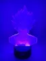 Dragon Ball Super Saiyan God Goku Екшън фигурки 3D настолна лампа 7 променящи цвета нощна лампа, снимка 8