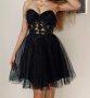 Елегантна черна рокля , снимка 1 - Рокли - 42172622