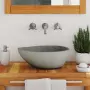 vidaXL Мивка от речен камък, овална, (37-46)x(29-36) см, снимка 3